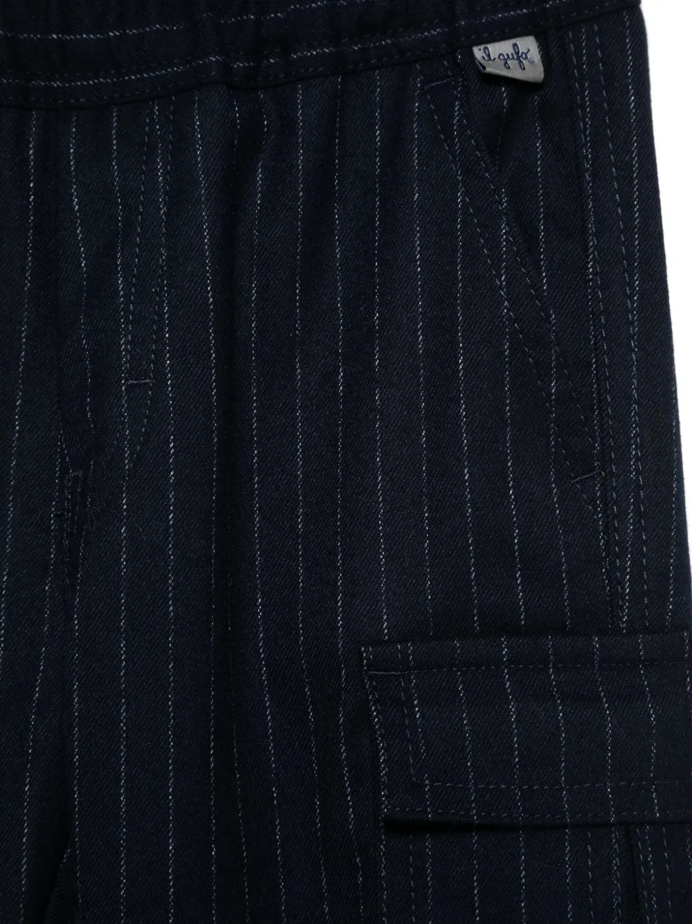 Il Gufo Cargo broek met krijtstreep Blauw