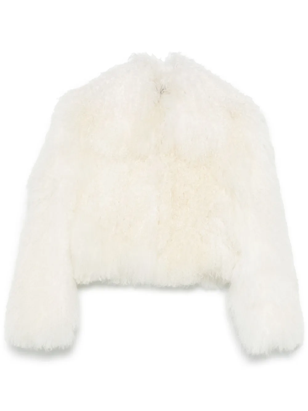Numerootto Charlie Shearling Jacket In White