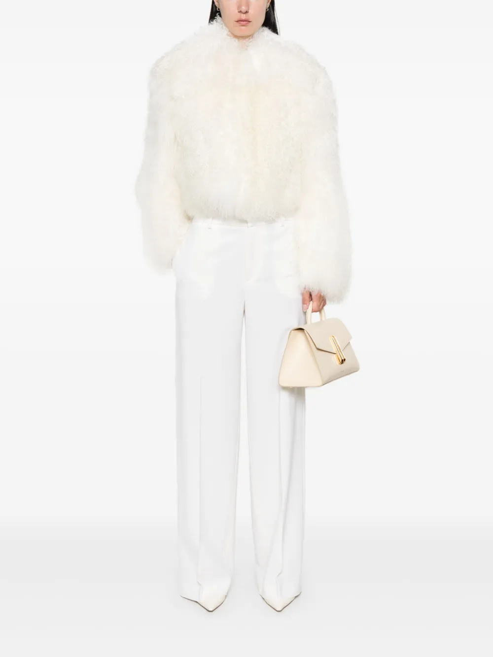 Numerootto Charlie lammy coat - Wit