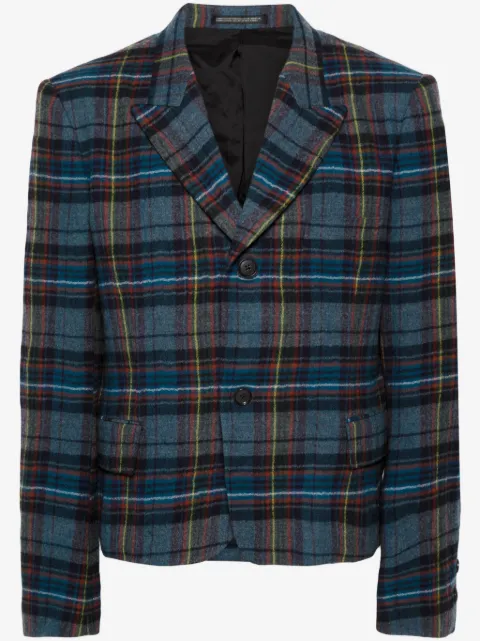 Yohji Yamamoto blazer à motif tartan