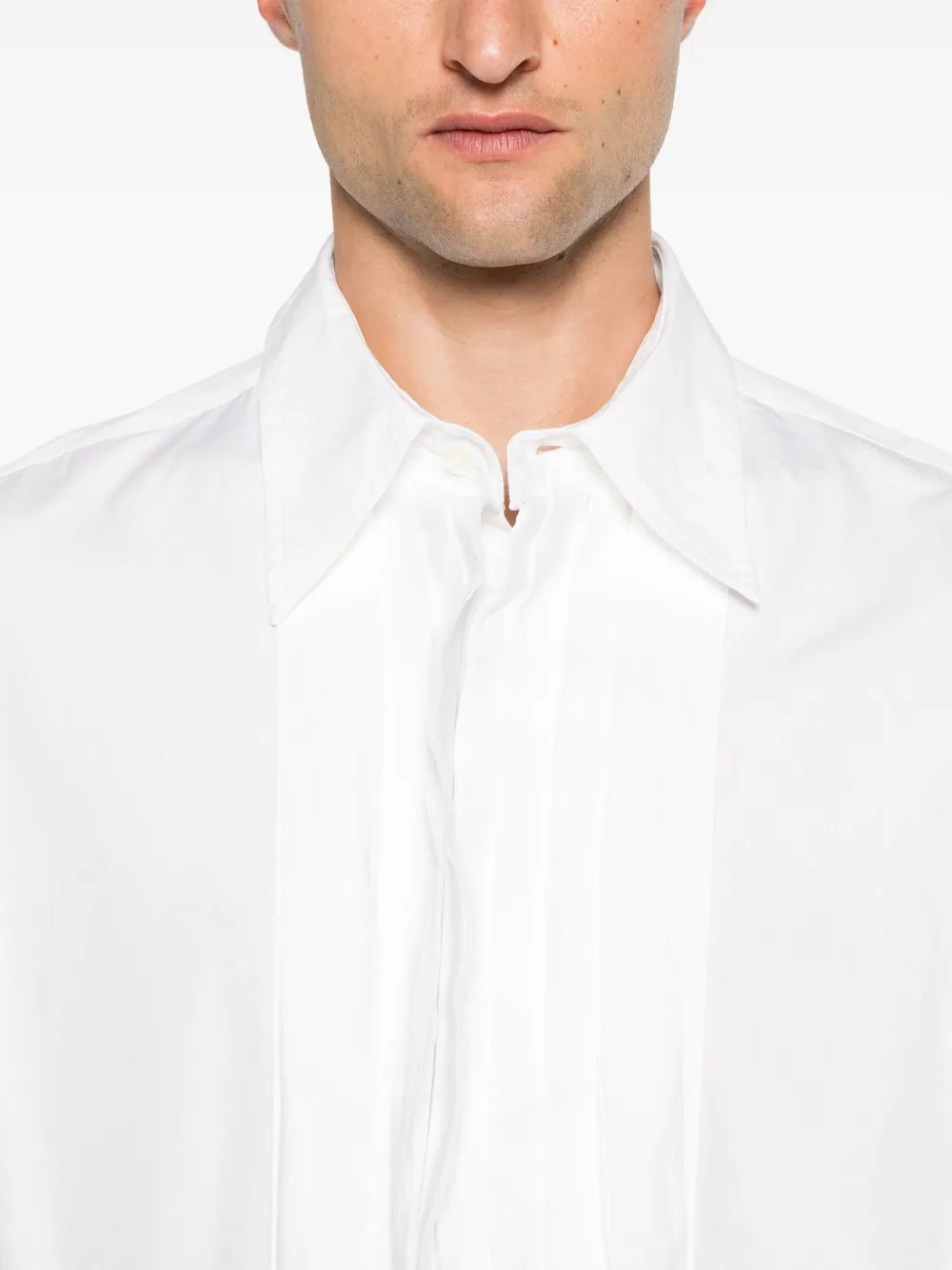 Yohji Yamamoto Gesmockt overhemd Wit