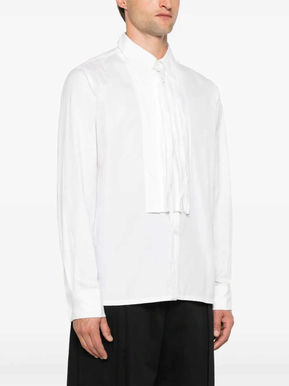 Yohji Yamamoto Gesmockt overhemd Wit