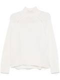 Allude high-neck sweater - White