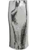 Nº21 sequin midi skirt - Silver