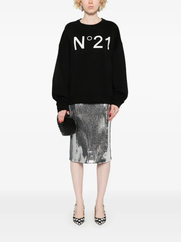 N°21 Women Mid Skirts H0125237 M023 Silver 07-01-22Studio3_MS_A_13-46-