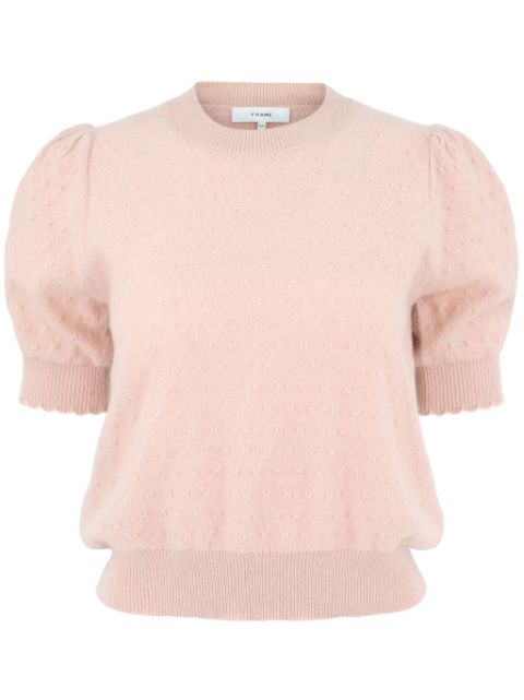 FRAME pointelle-knit top Women