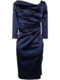 Talbot Runhof Cocktail asymmetric dress - Blue