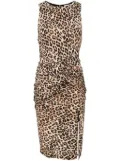alice + olivia Maedell twisted midi dress - Brown