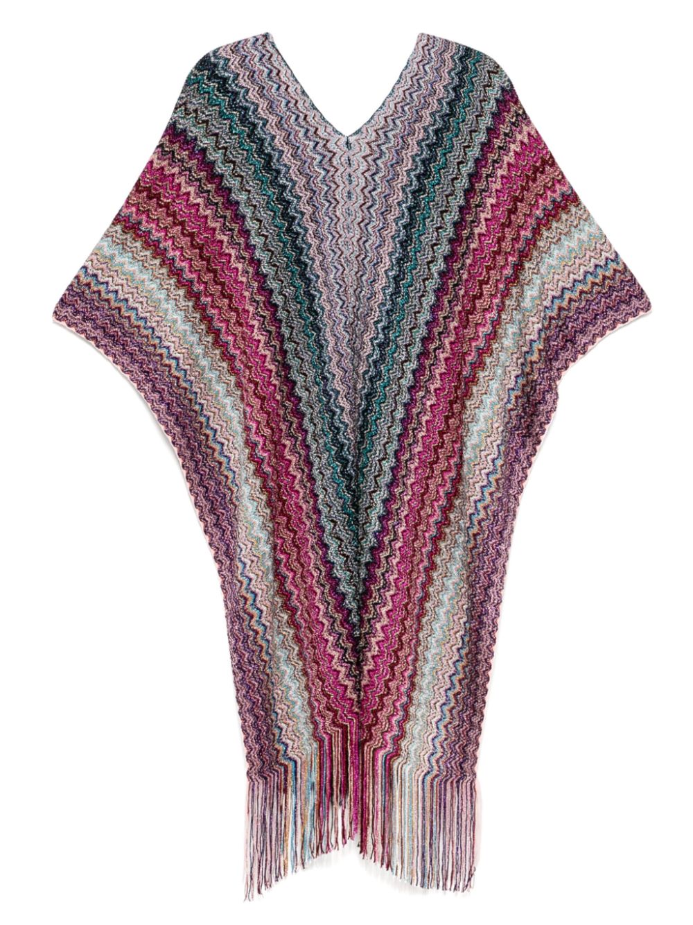 Missoni zigzag poncho - Paars