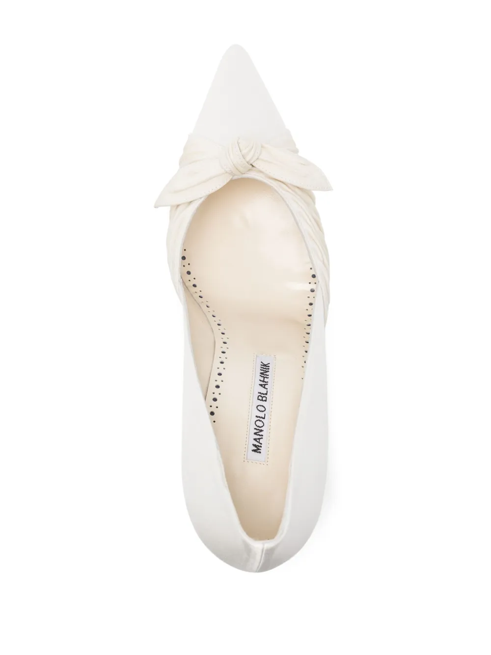 Manolo Blahnik 70mm Terka pumps White