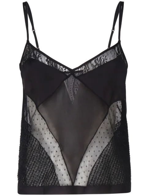 PINKO patchwork lingerie top