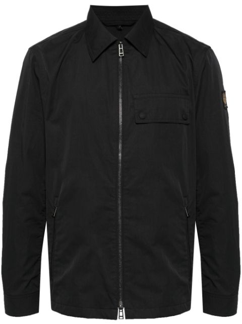 Belstaff logo-patched military jacket