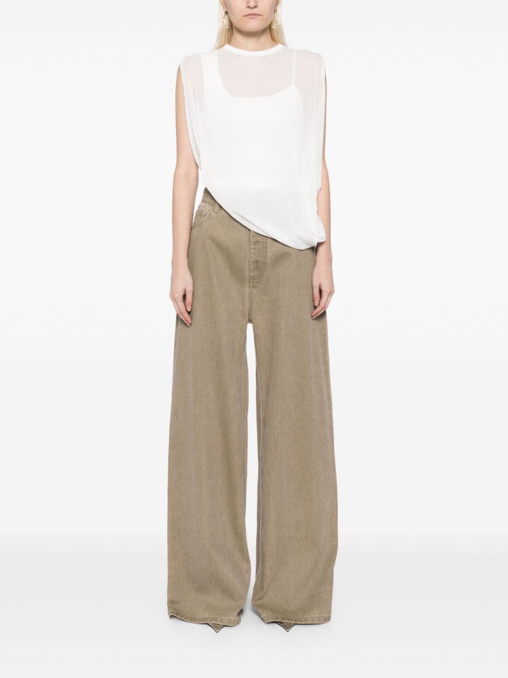 Christopher Esber Oversized jeans - Beige