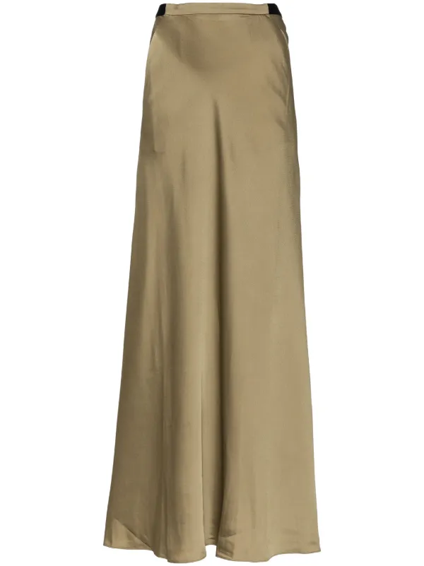 Christopher Esber Front Pocket Bias Maxi Skirt in Neutrals