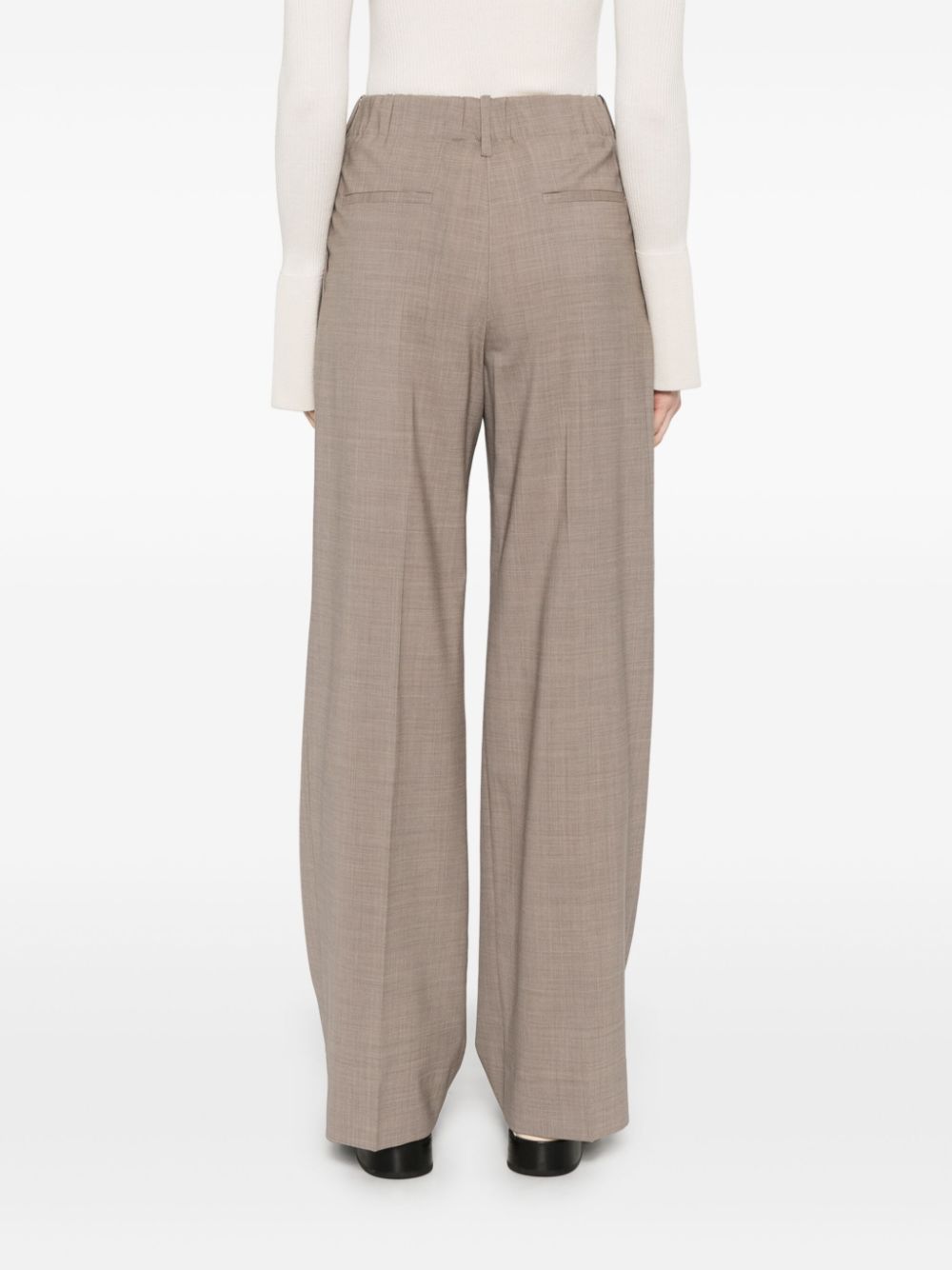 Shop P.a.r.o.s.h Pleated Trousers In Brown