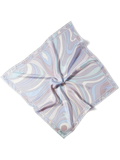 large Marmo-print silk scarf