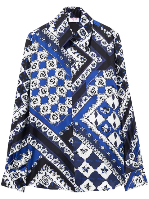 PUCCI Festa-print silk-twill shirt