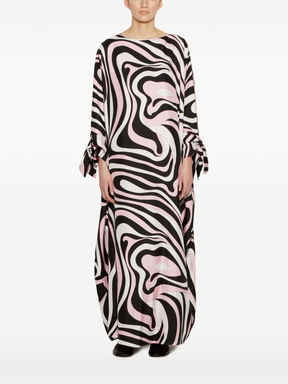 PUCCI abstract-pattern print maxi dress - Zwart