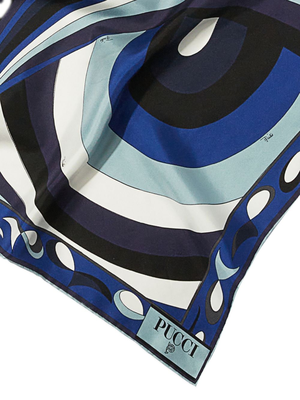 PUCCI small Iride-print silk scarf - Blauw