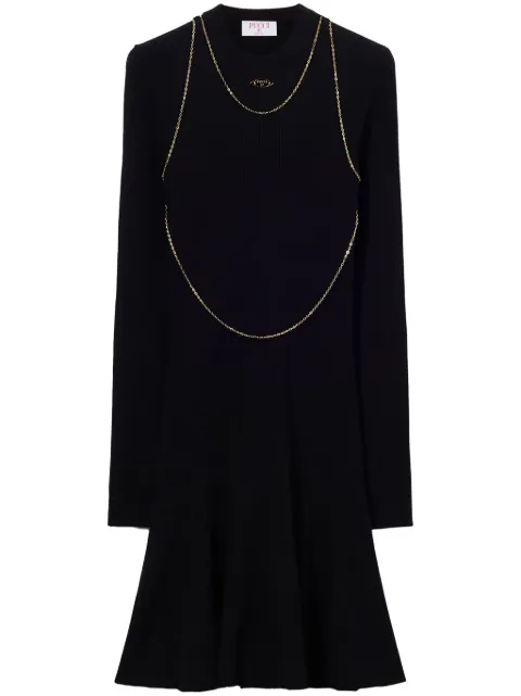 PUCCI vestido corto con placa del logo
