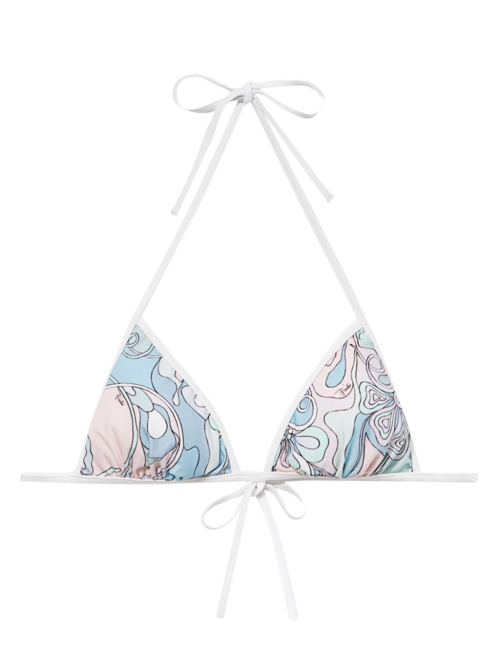 PUCCI Orchidee-print bikini top - Blu