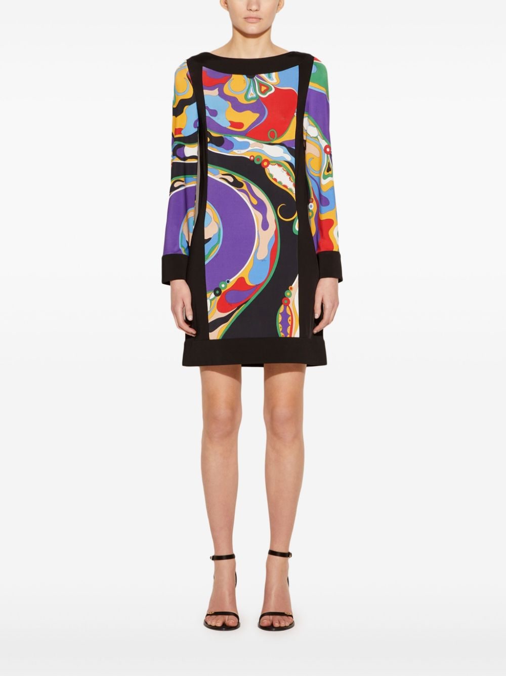 PUCCI Orchidee-print mini dress - Zwart