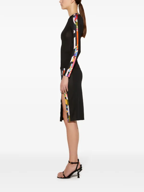 PUCCI contrast-trim long-sleeve Top | Black | FARFETCH JO