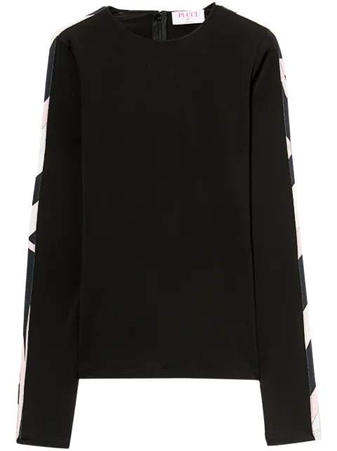 PUCCI top manga larga con ribete en contraste
