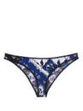 PUCCI Orchidee-print bikini briefs - Blue