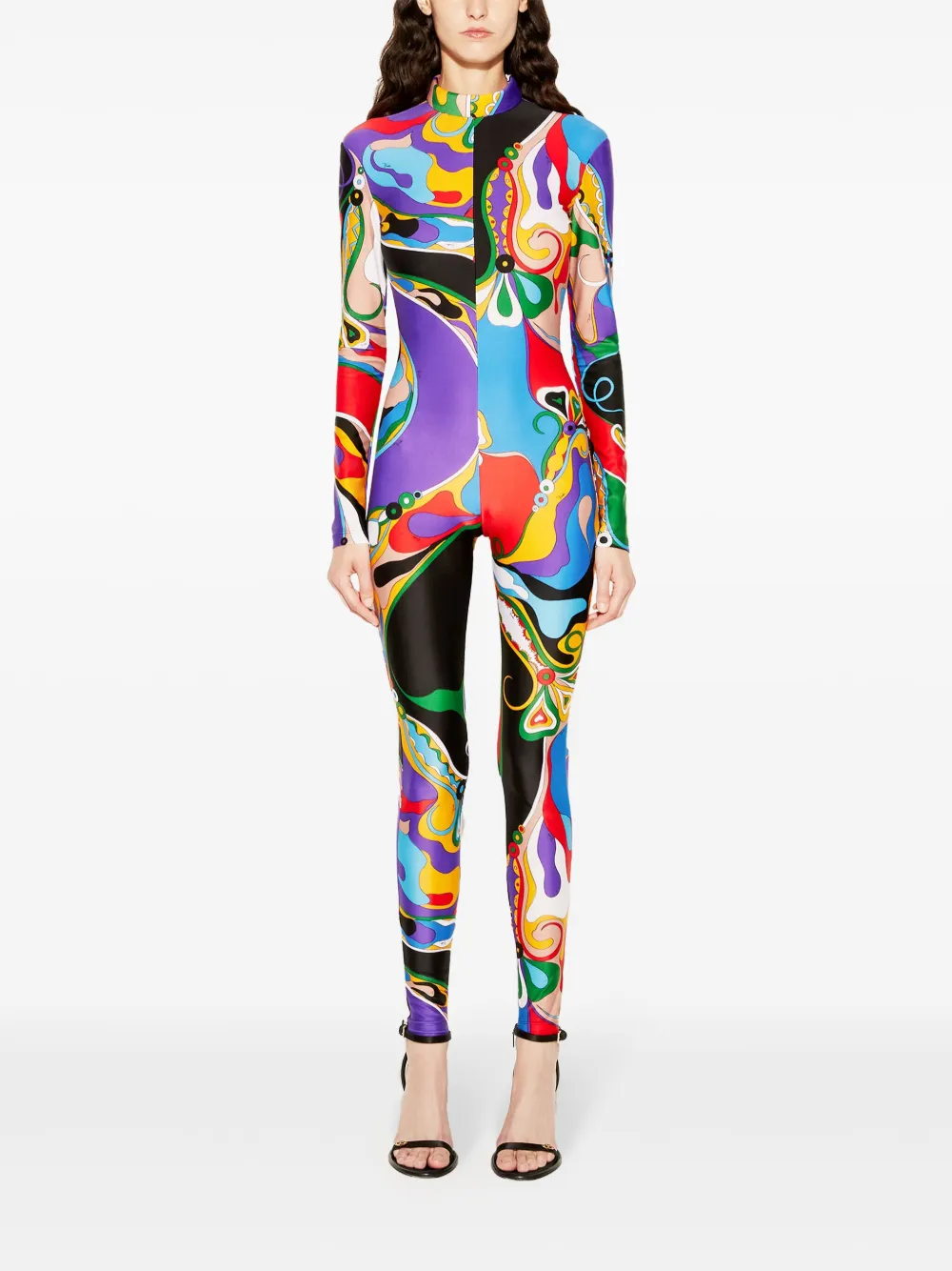 PUCCI padded mock neck jumpsuit - Blauw