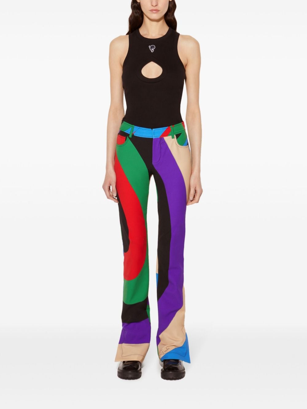 PUCCI Broek met logoprint - Paars