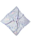 PUCCI large Orchidee-print silk scarf - Blue