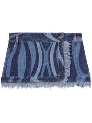 シルク100%♥️EMILIO PUCCI♥️スカート デニム プッチ ミニ