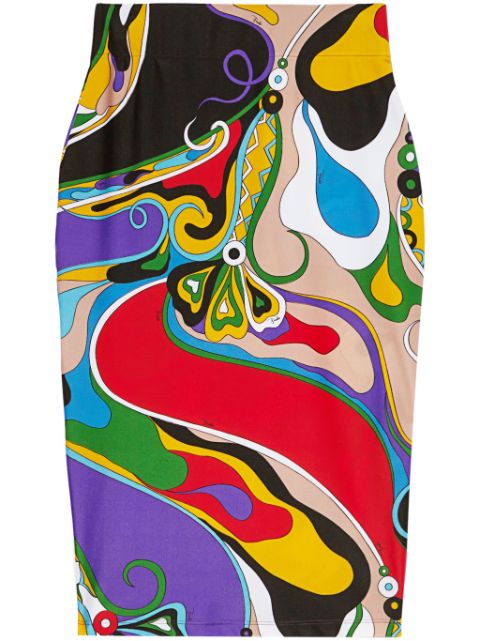 PUCCI Orchidee-print pencil skirt