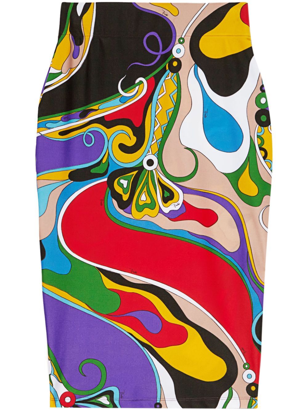 Shop Pucci Orchidee-print Pencil Skirt In Purple