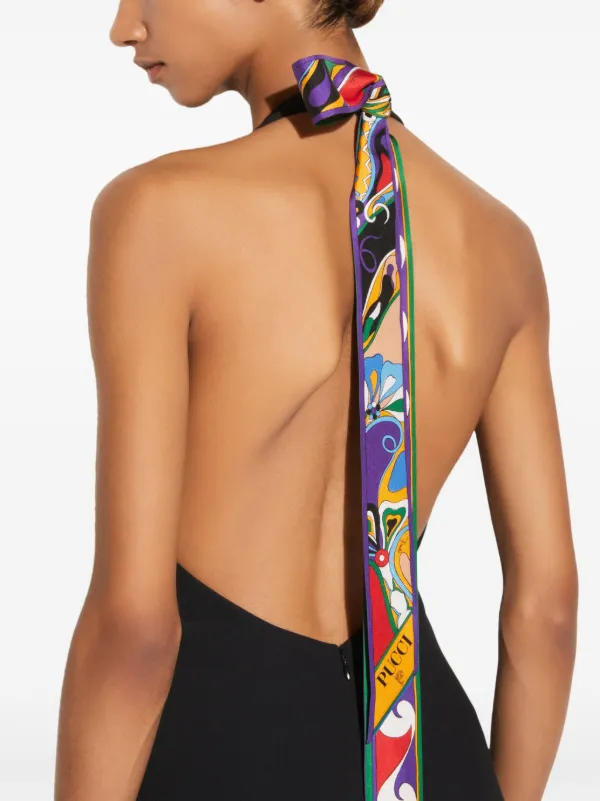 PUCCI Halterneck Maxi Dress | Black | FARFETCH JO