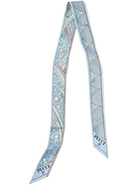 Fontane-print silk scarf 