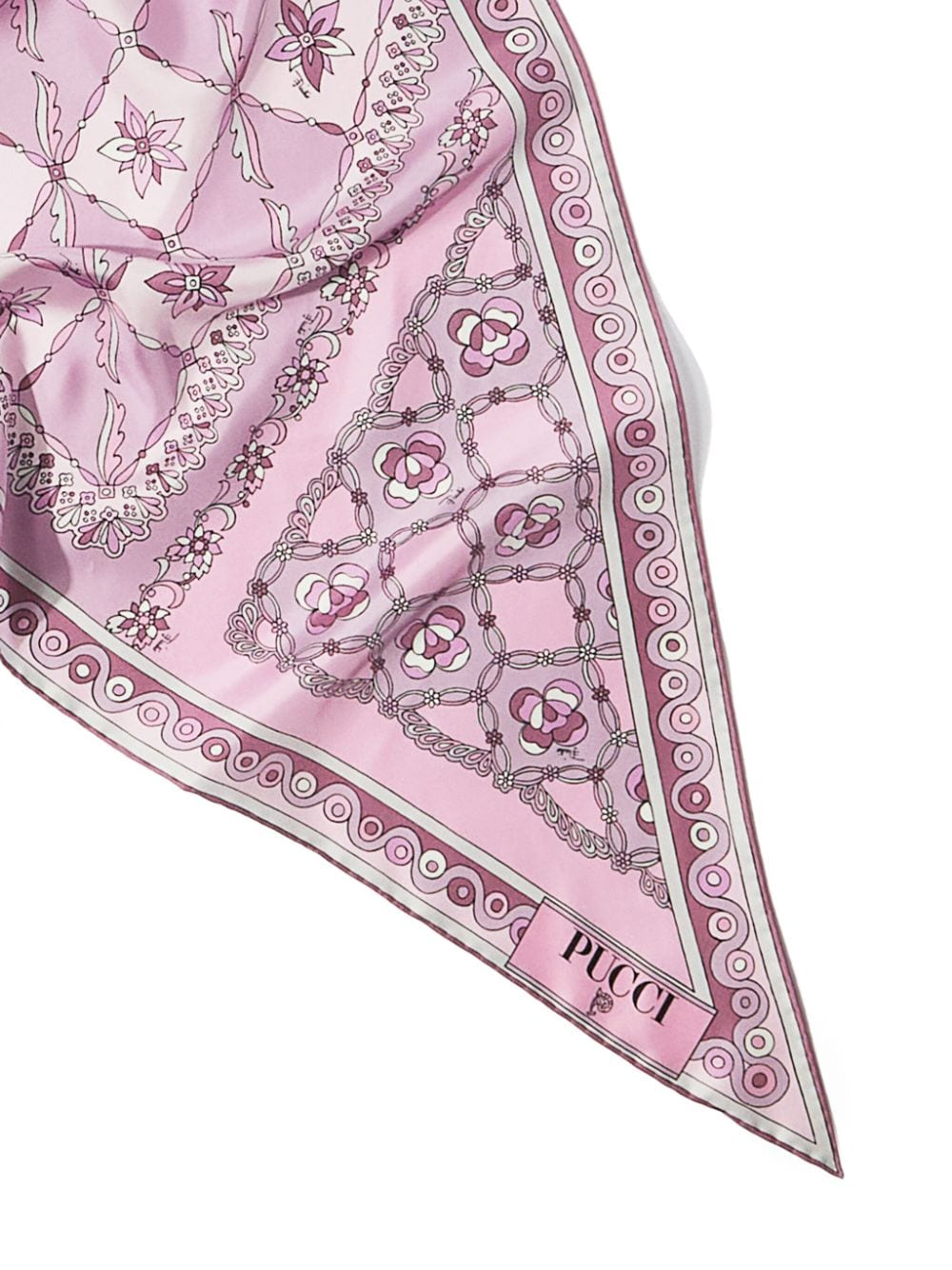 PUCCI Festa-print silk scarf - Roze