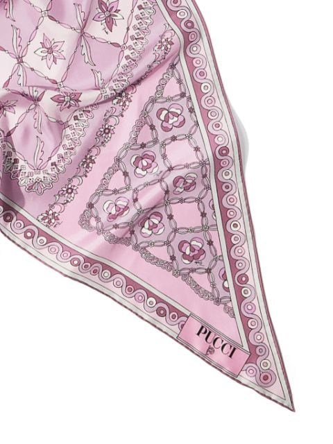 Festa-print silk scarf 