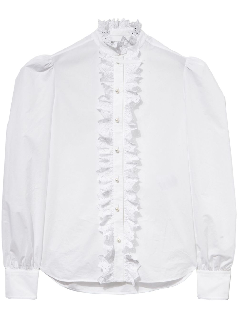 ruffled cotton shirt