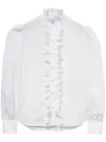 PUCCI ruffled cotton shirt - White