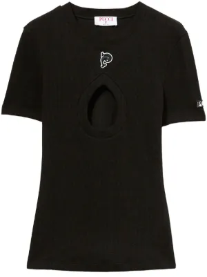 EMILIO PUCCI 黒　ブラック　Tシャツ Emilio Pucci Tシャツ - 黒 - ブラック | 4HTP264H985999