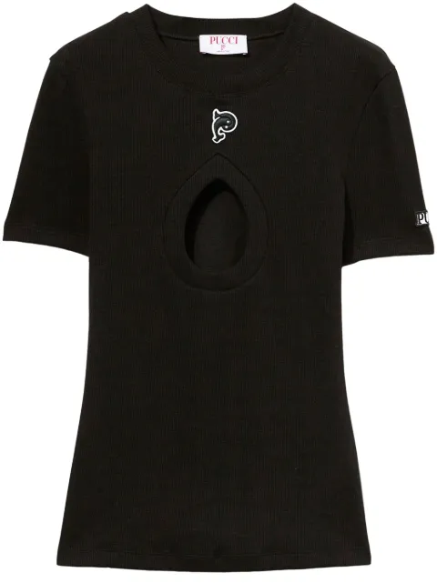 PUCCI teardrop cut-out T-shirt
