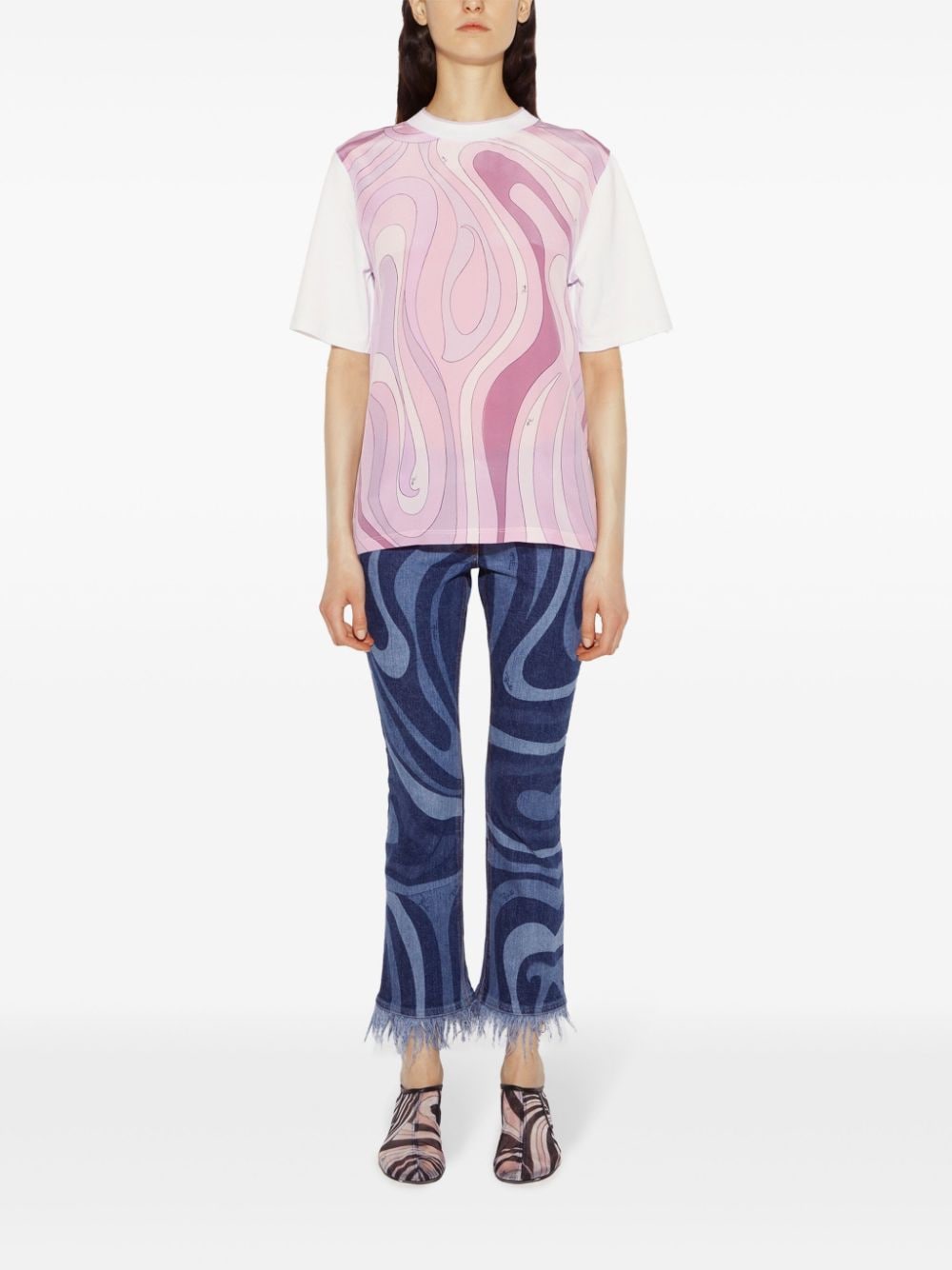 PUCCI Marmo-print t-shirt - Roze