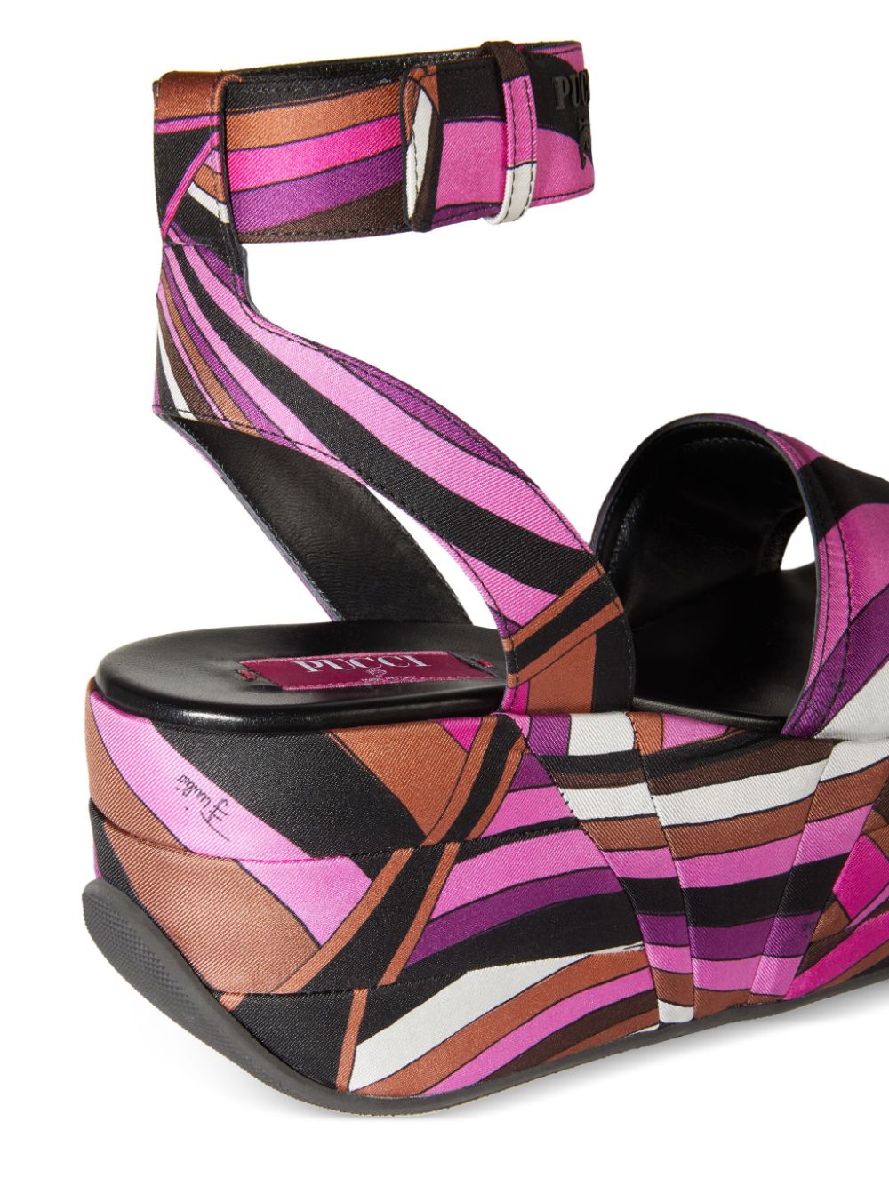 Shop Pucci Ami Platform Sandals In Pink