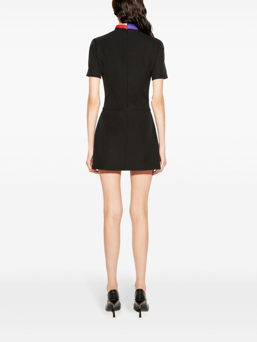 Shop Pucci Cady-texture Mini Dress In Black