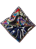 PUCCI large Marmo and Orchidee-print scarf - Black