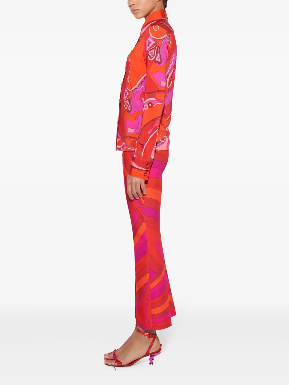 PUCCI Blouse met Orchidee-print Rood