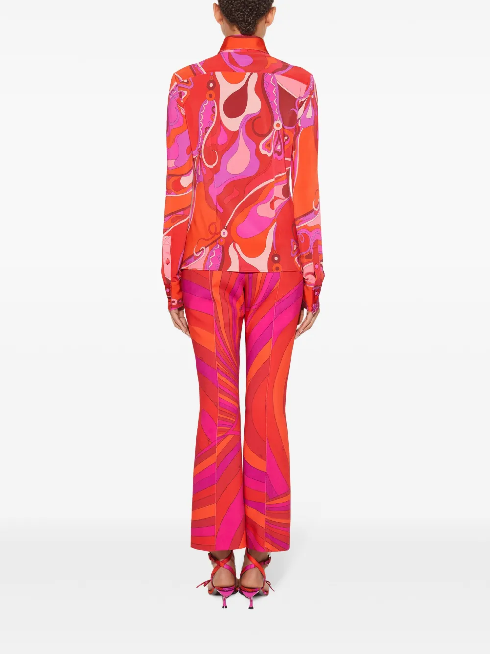 PUCCI Blouse met Orchidee-print Rood