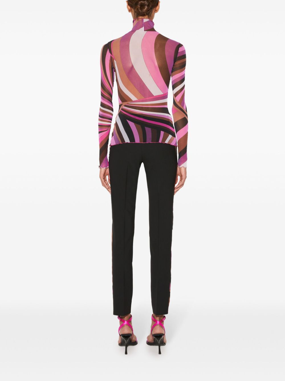 PUCCI Top van tule Roze